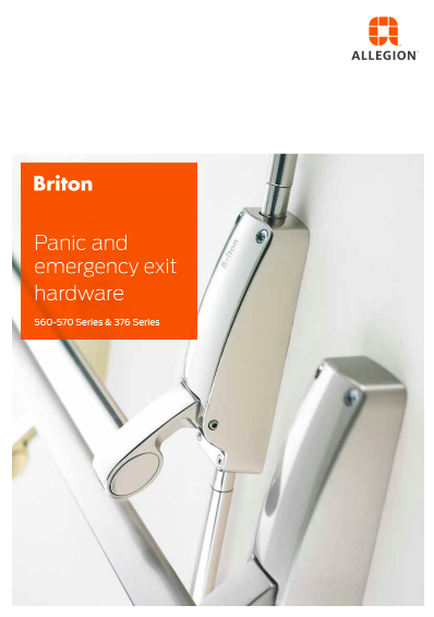 Allegion Briton Panic and Emergency Exit Hardware 376, 560 & 570 Series (March 2016)